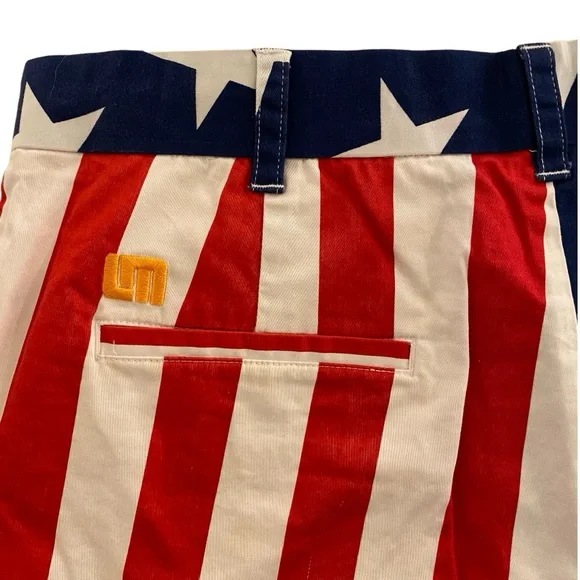 Loudmouth Shorts Red White Blue Stars and Stripes Sz 36 - Picture 3 of 8